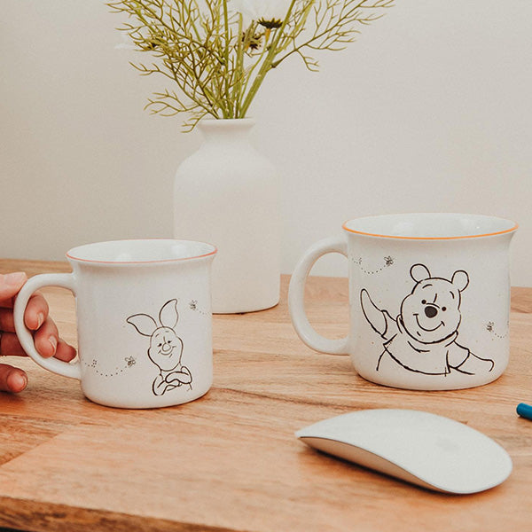 Winnie The Pooh and Piglet Ceramic Camper Mugs