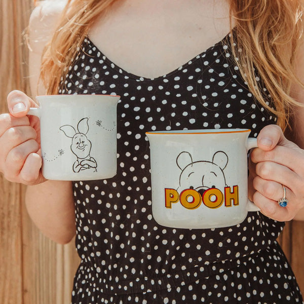 Winnie The Pooh and Piglet Ceramic Camper Mugs
