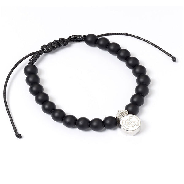 Real Madrid FC Black Bead Bracelet