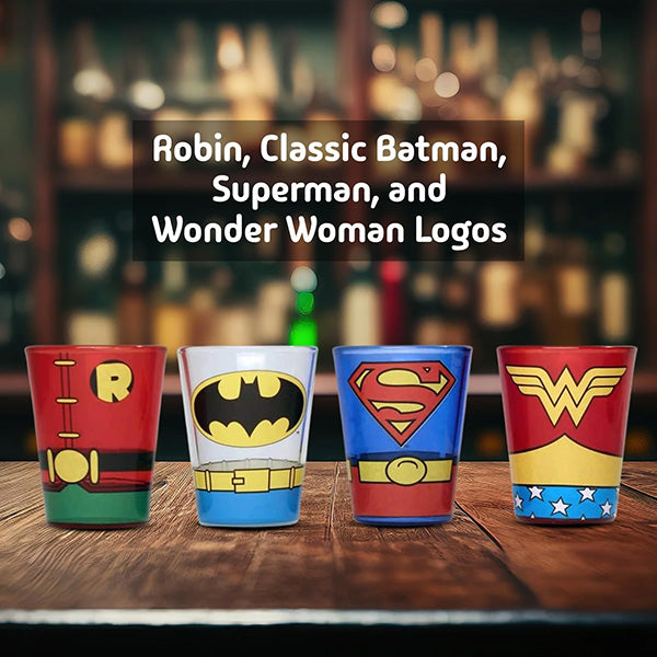 DC Superhero Mini Shot Glass Set