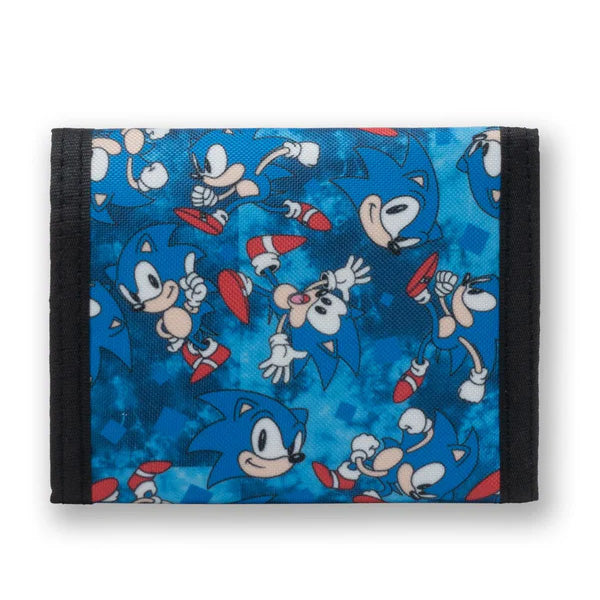 Sonic The Hedgehog Nylon Trifold Wallet