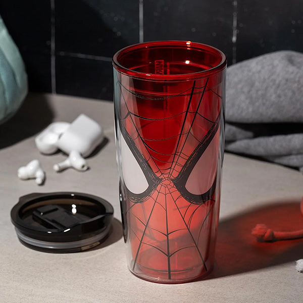 Spider-Man Face Plastic Travel Tumbler