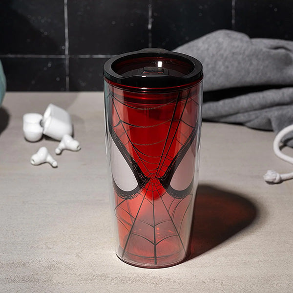 Spider-Man Face Plastic Travel Tumbler