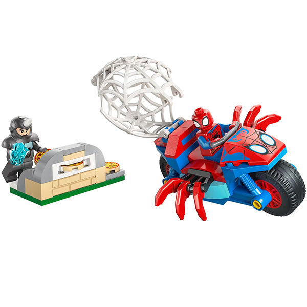 Spidey On His Motorcycle Vs Rhino LEGO