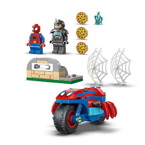 Spidey On His Motorcycle Vs Rhino LEGO