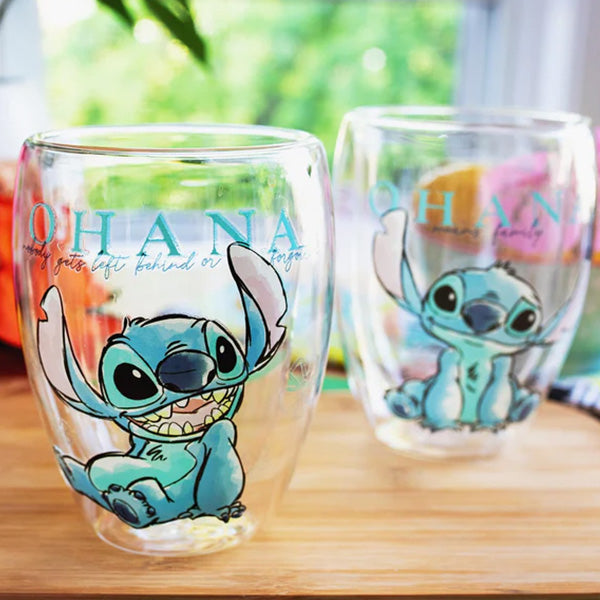 Lilo and Stitch "Ohana Means Family" Stemless Glass Set