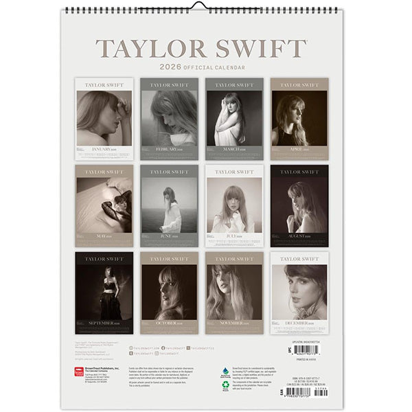 Taylor Swift A3 Calendar 2026
