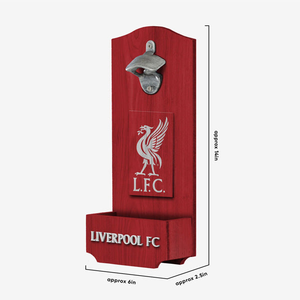 Liverpool FC Wooden Bottlecap Opener Sign