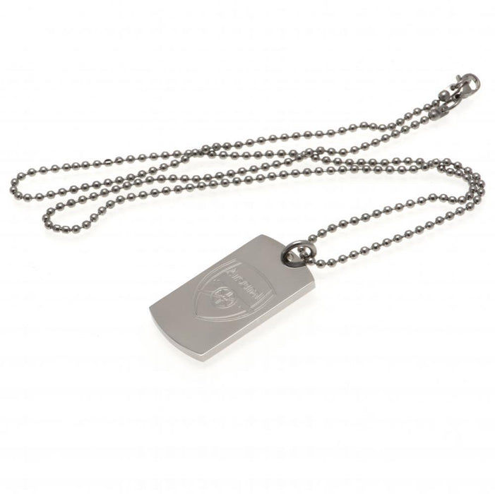 Arsenal FC Engraved Dog Tag and Chain
