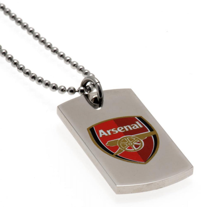 Arsenal FC Colour Dog Tag and Chain