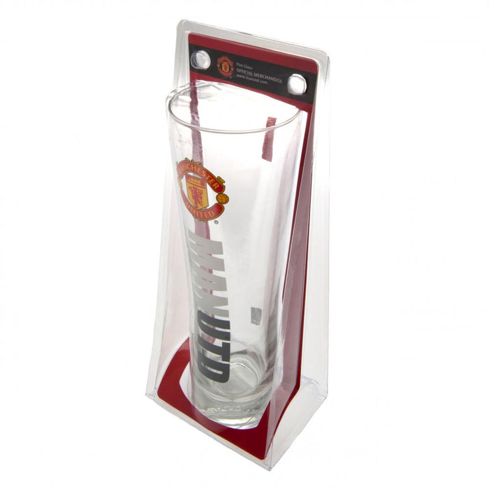 Manchester United FC Tall Pint Glass