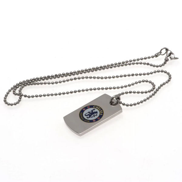 Chelsea FC Colour Crest Dog Tag and Chain