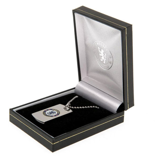 Chelsea FC Colour Crest Dog Tag and Chain