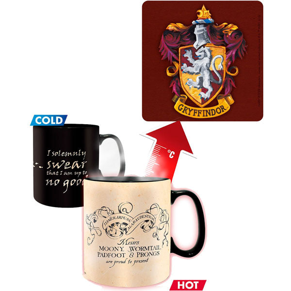Harry Potter Marauders Map Heat Changing Mug & Coaster