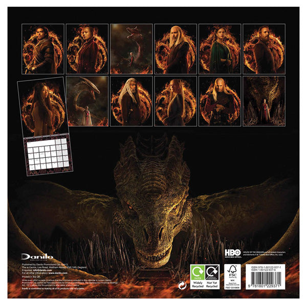 House Of The Dragon Calendar 2023