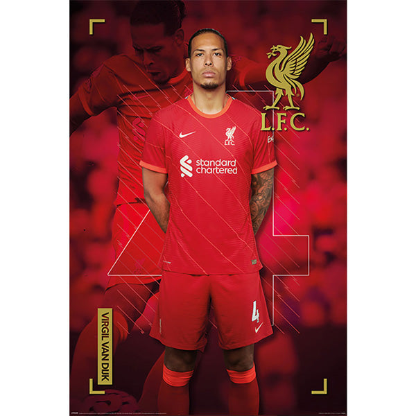 Liverpool FC Van Dijk Poster