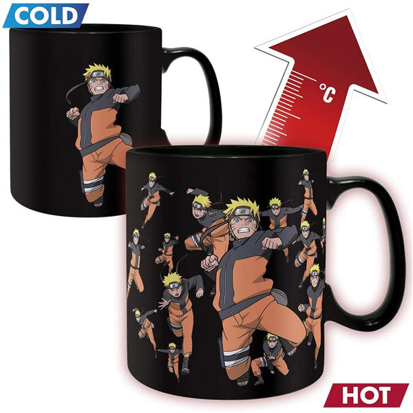 Naruto Clone Jutsu Heat Changing Mug and Coaster