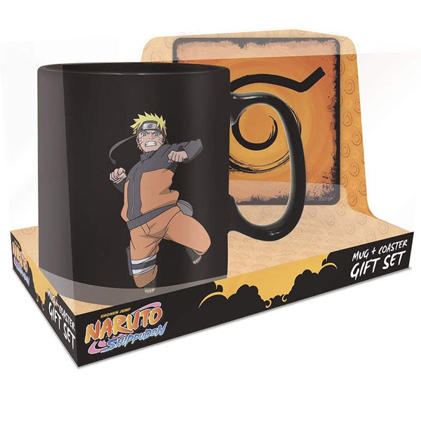 Naruto Clone Jutsu Heat Changing Mug and Coaster