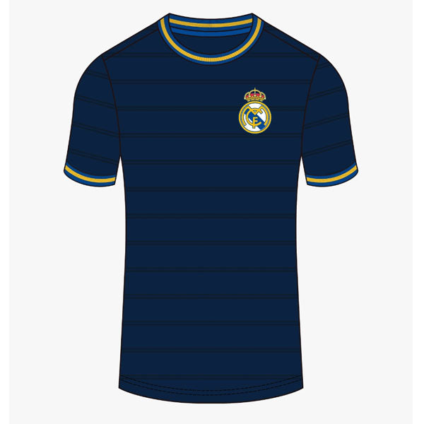 Real Madrid FC Striped Embosed Jersey