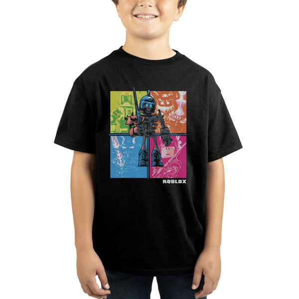 Roblox Characters Kids Black T-Shirt