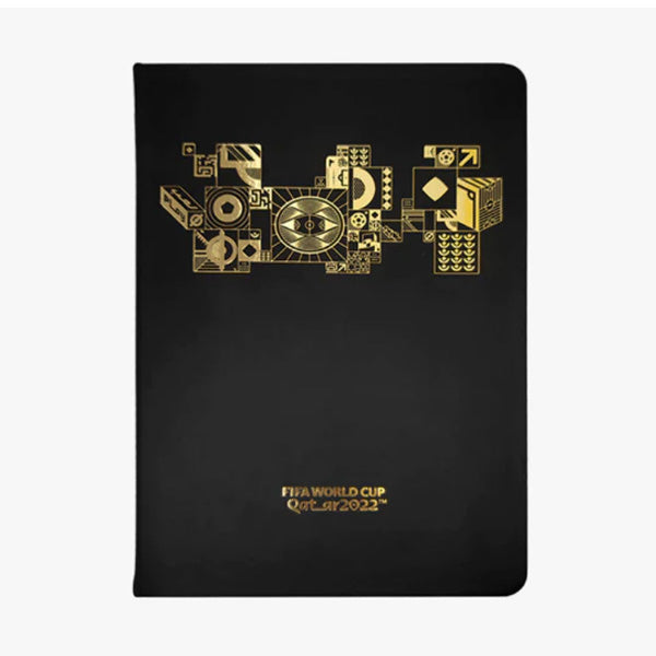 World Cup Qatar 2022 Black Synthetic Leather Notebook
